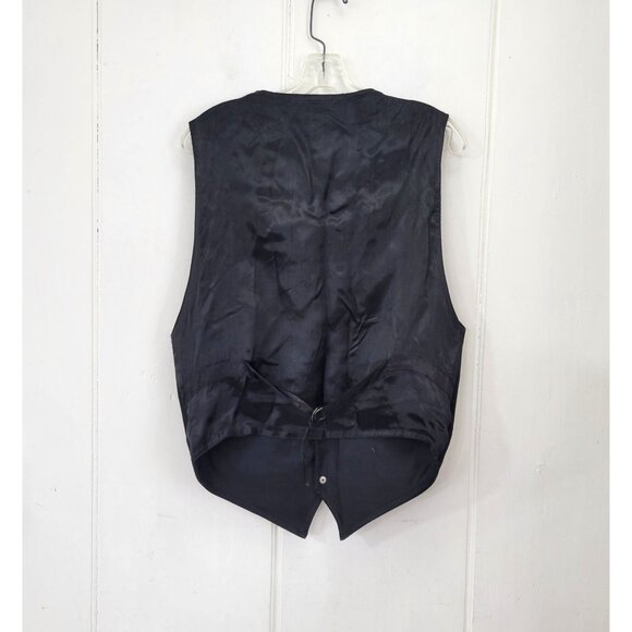 Paragraff Genuine Leather Black Suede Vest With Snap Front Men's Medium - Picture 2 of 4